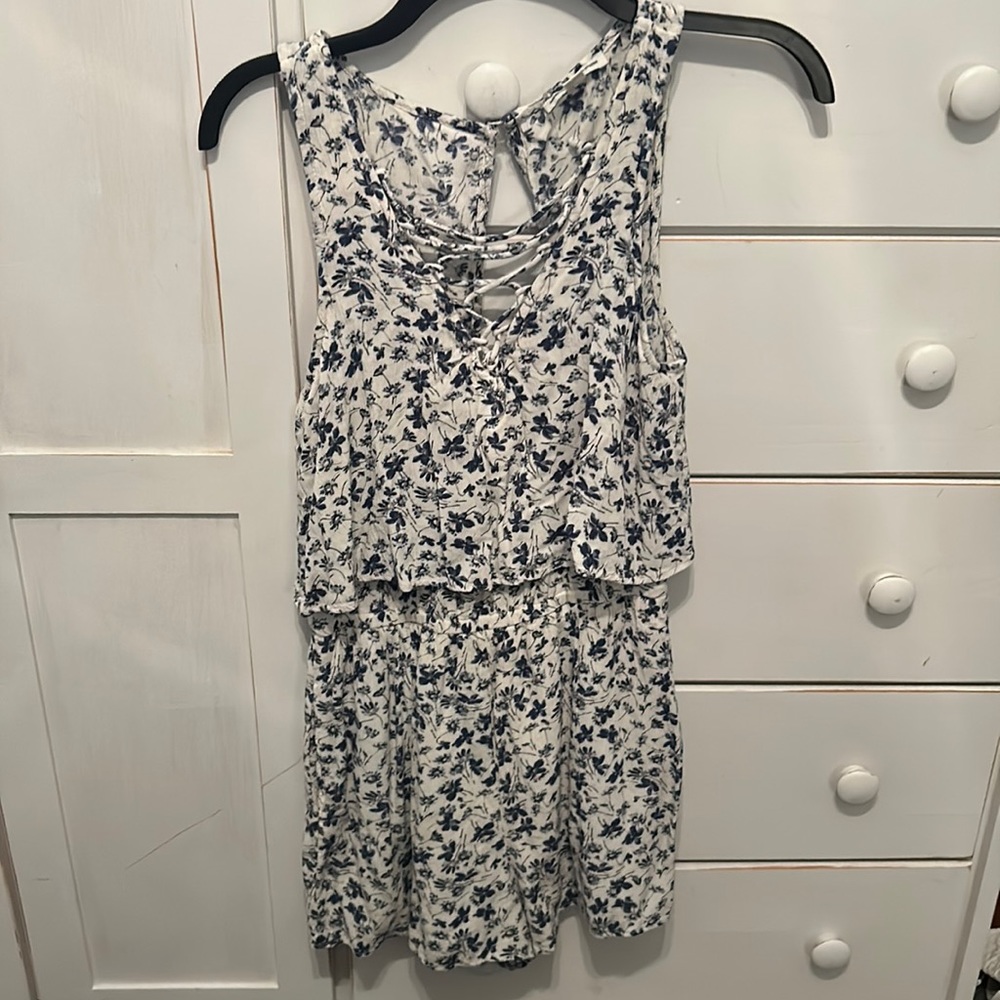 Blue Flowered Romper